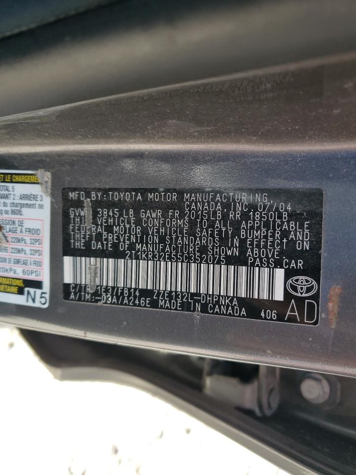 2005 Toyota Corolla Matrix Xr VIN: 2T1KR32E55C352075 Lot: 65292335