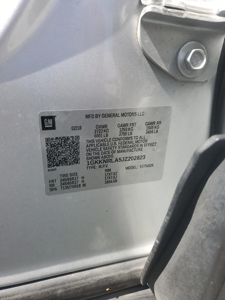 2018 GMC Acadia Sle VIN: 1GKKNRLA5JZ202823 Lot: 65236265