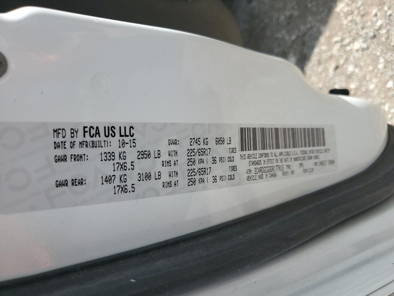 2016 Dodge Grand Caravan Sxt VIN: 2C4RDGCG2GR177016 Lot: 64438275