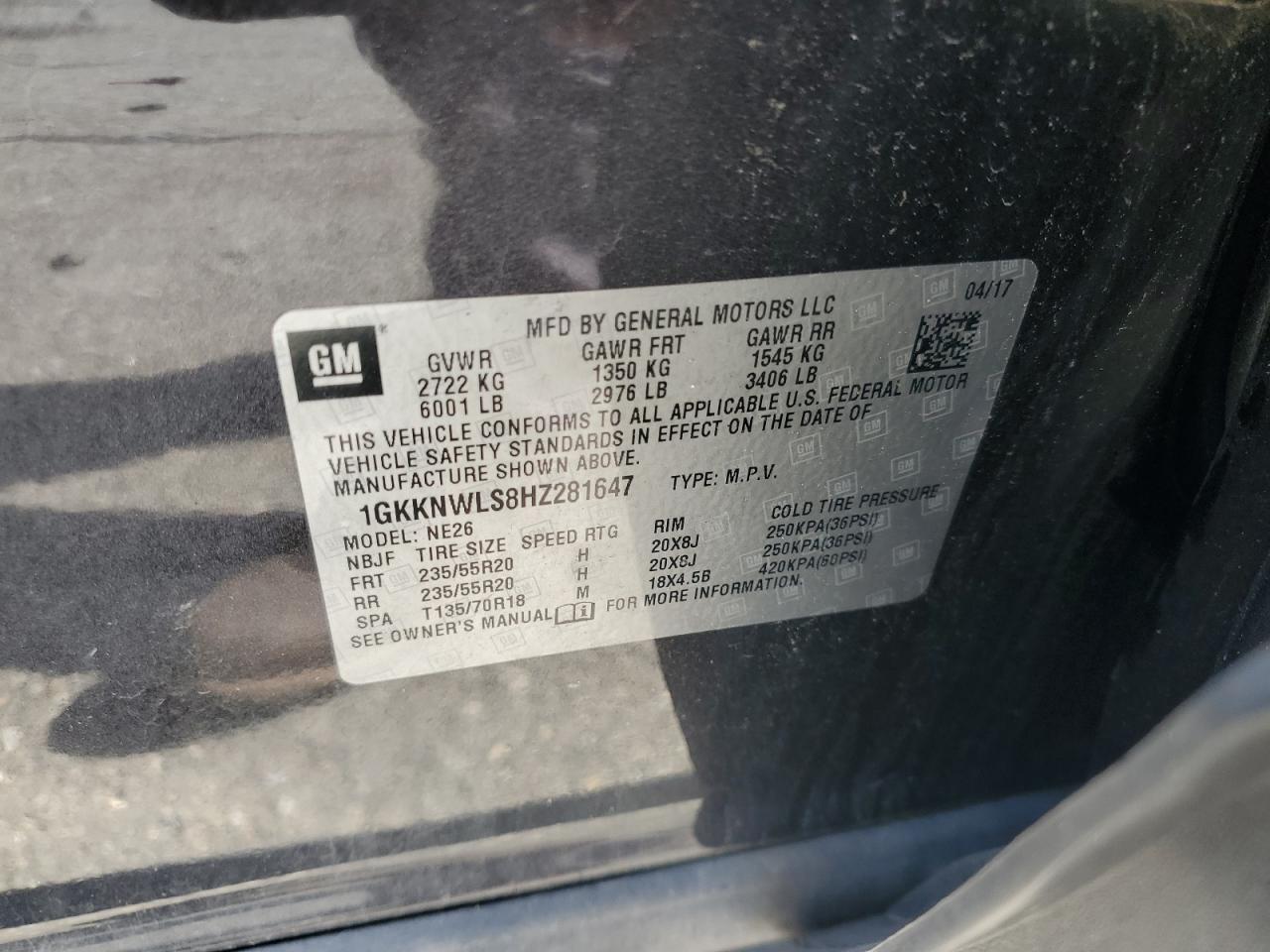 1gkknwls8hz281647 1GKKNWLS8HZ281647 2017 GMC Acadia Slt-2