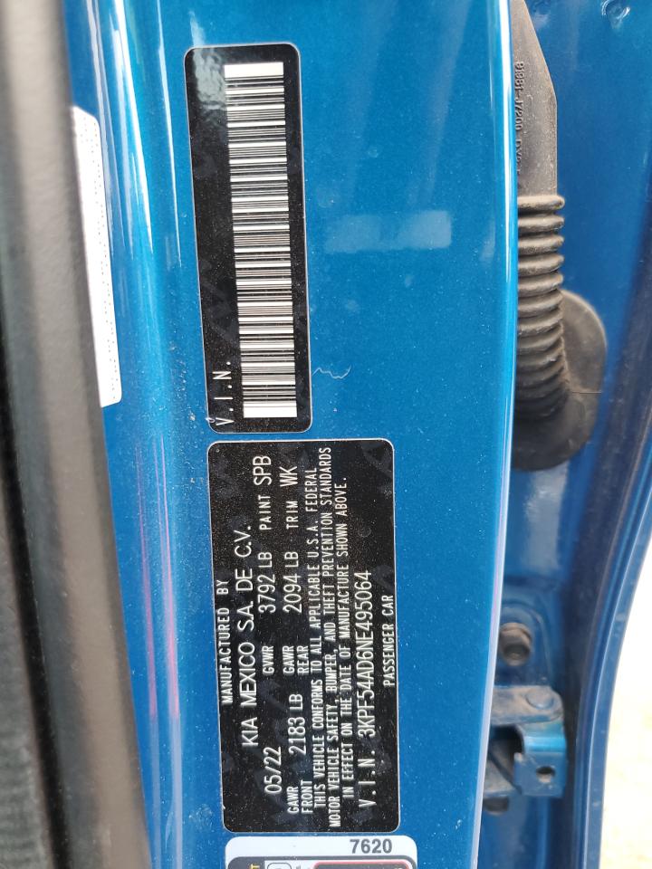 3KPF54AD6NE495064 2022 Kia Forte Gt Line