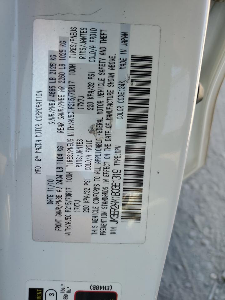 2011 Mazda Cx-7 VIN: JM3ER2AM1B0361319 Lot: 65048725