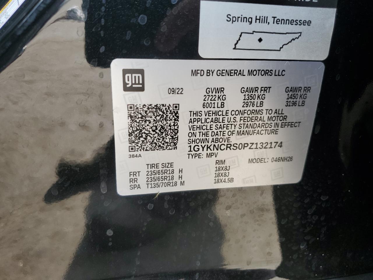 2023 Cadillac Xt5 Premium Luxury VIN: 1GYKNCRS0PZ132174 Lot: 66748235