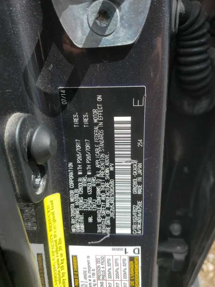 2014 Toyota 4Runner Sr5 VIN: JTEZU5JR0E5082680 Lot: 65053775