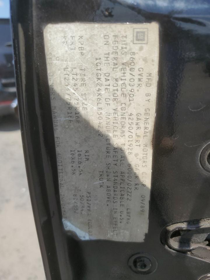 1gtgk24k6le504222 1GTGK24K6LE504222 1990 GMC Sierra K2500