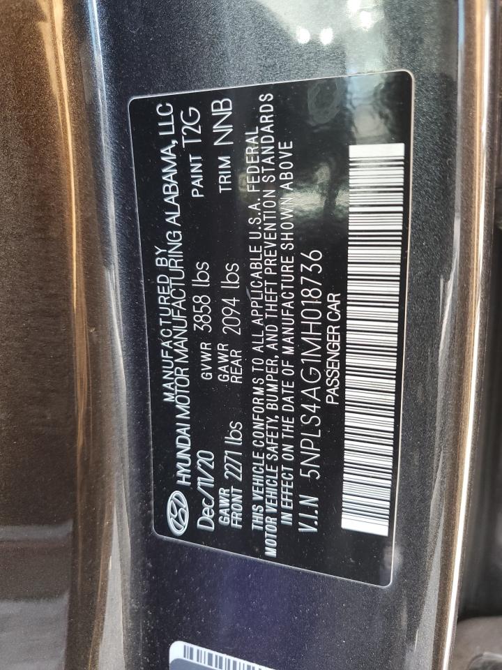 2021 Hyundai Elantra Sel VIN: 5NPLS4AG1MH018736 Lot: 64632765