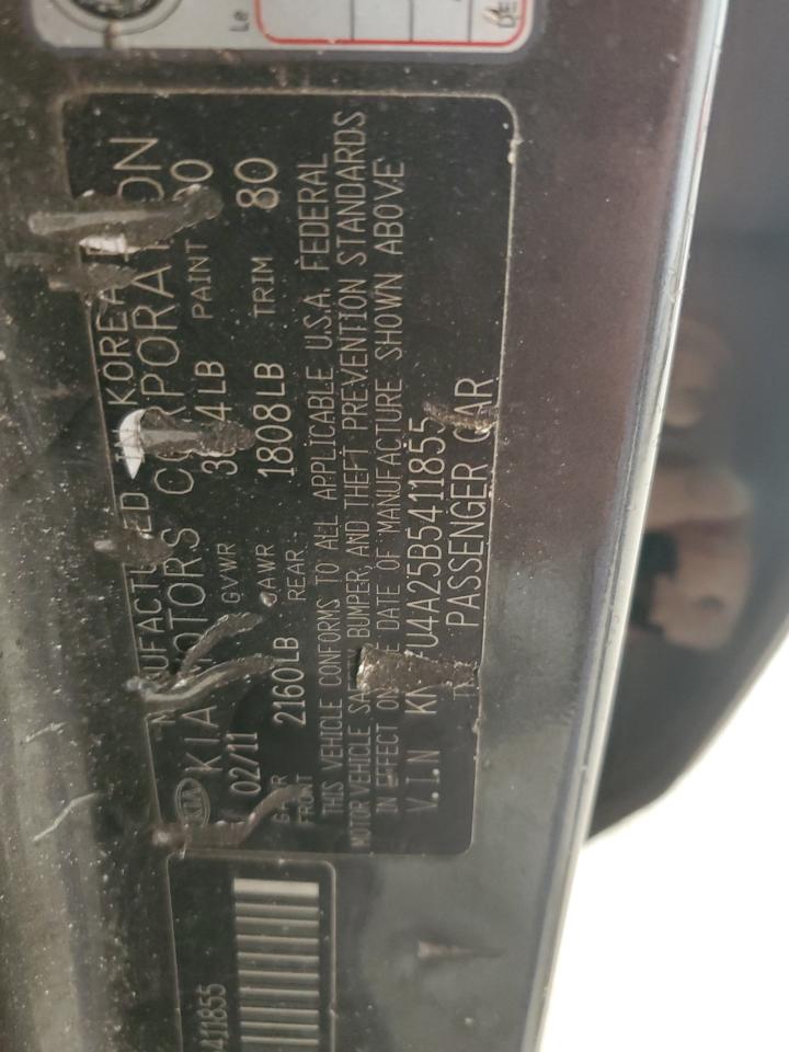 2011 Kia Forte Ex VIN: KNAFU4A25B5411855 Lot: 66333575