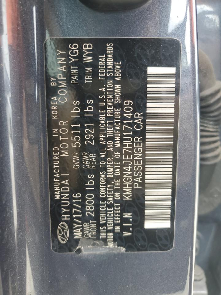 2017 Genesis G80 Base VIN: KMHGN4JE7HU171409 Lot: 63128085