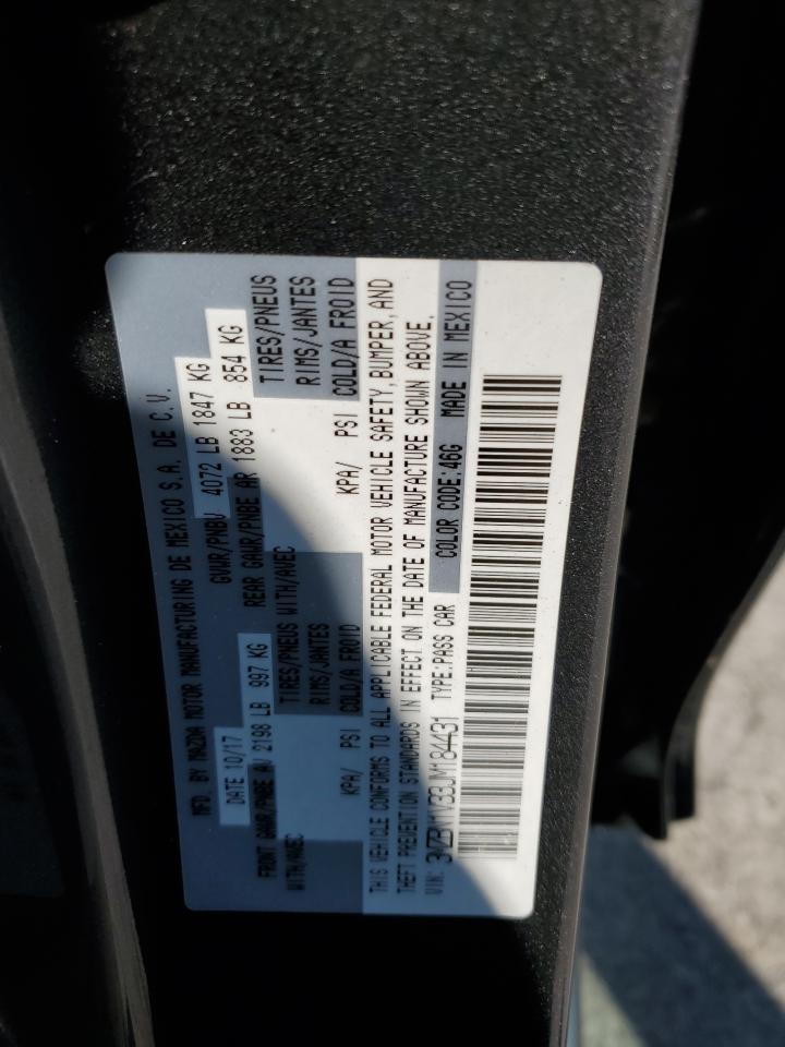 2018 Mazda 3 Touring VIN: 3MZBN1V33JM184431 Lot: 65204745