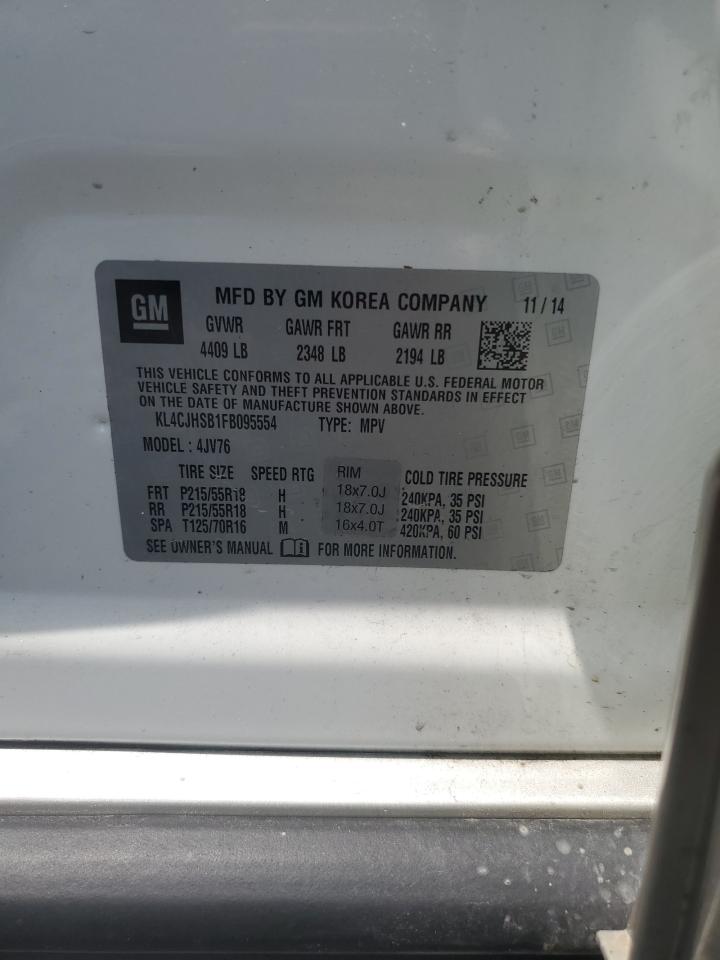 2015 Buick Encore Premium VIN: KL4CJHSB1FB095554 Lot: 64409285