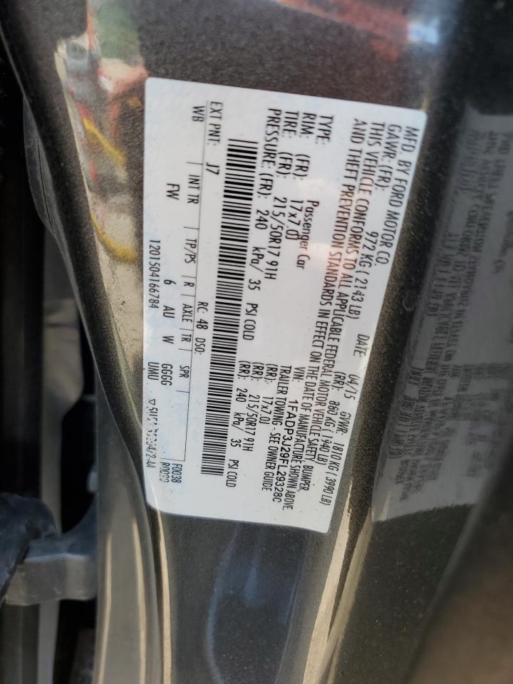 2015 Ford Focus Titanium VIN: 1FADP3J29FL293280 Lot: 65243455