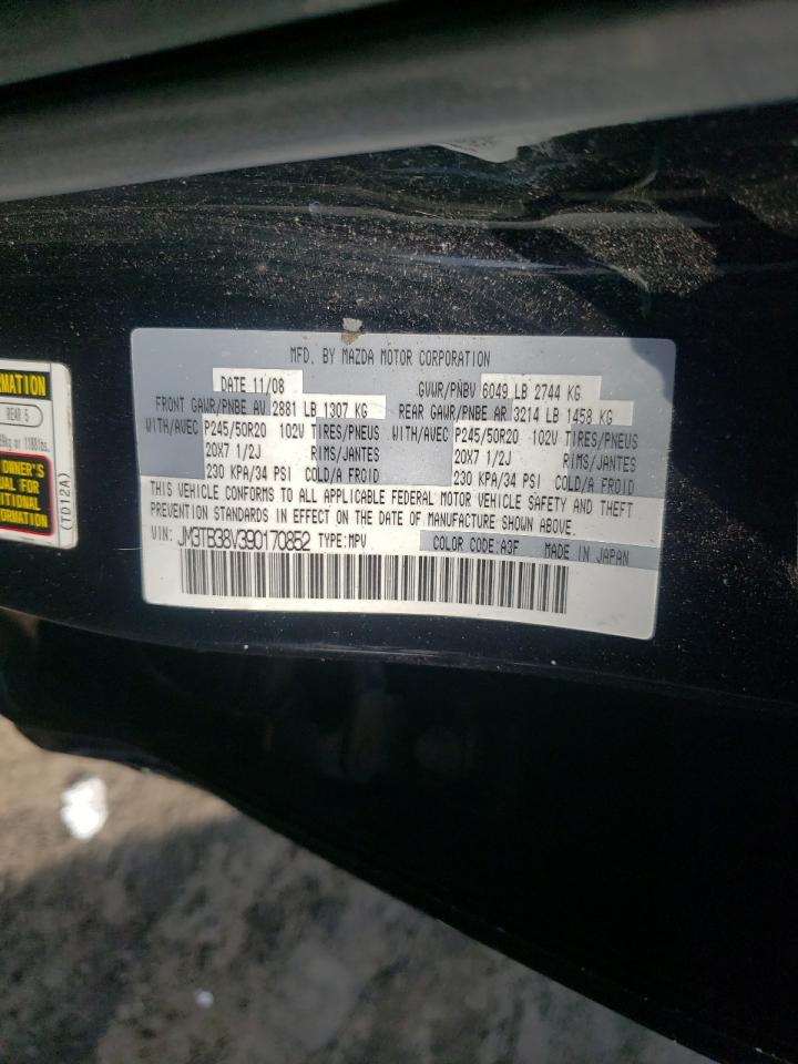 2009 Mazda Cx-9 VIN: JM3TB38V390170852 Lot: 62580335