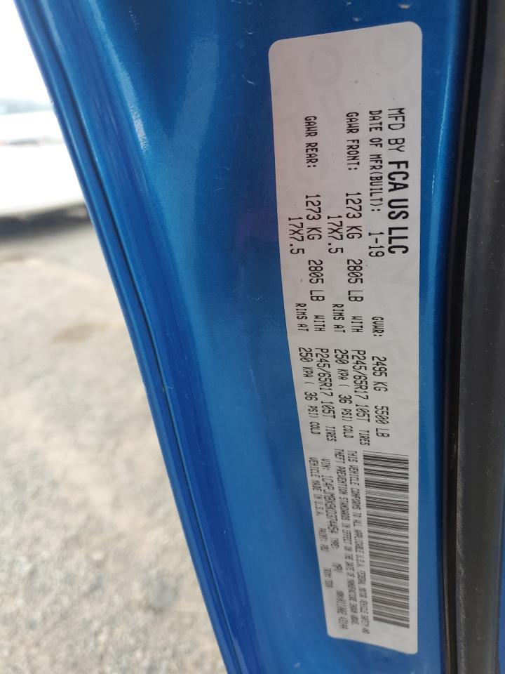 2019 Jeep Cherokee Trailhawk VIN: 1C4PJMBX9KD374454 Lot: 64264725