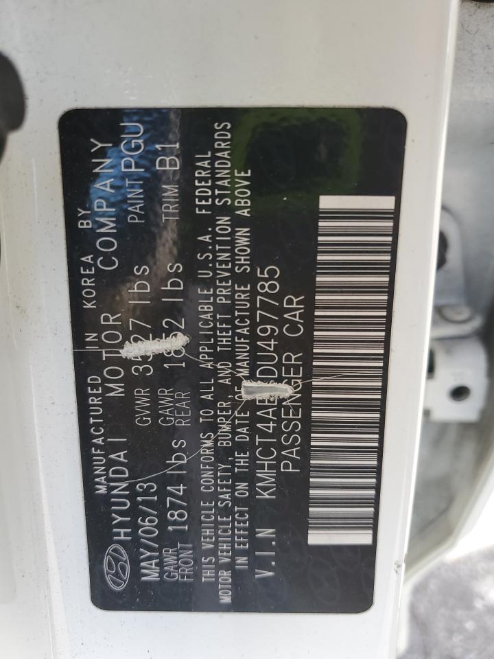 2013 Hyundai Accent Gls VIN: KMHCT4AE1DU497785 Lot: 65352385