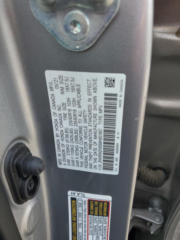 2021 Honda Cr-V Ex VIN: 2HKRW2H55MH651957 Lot: 65589445