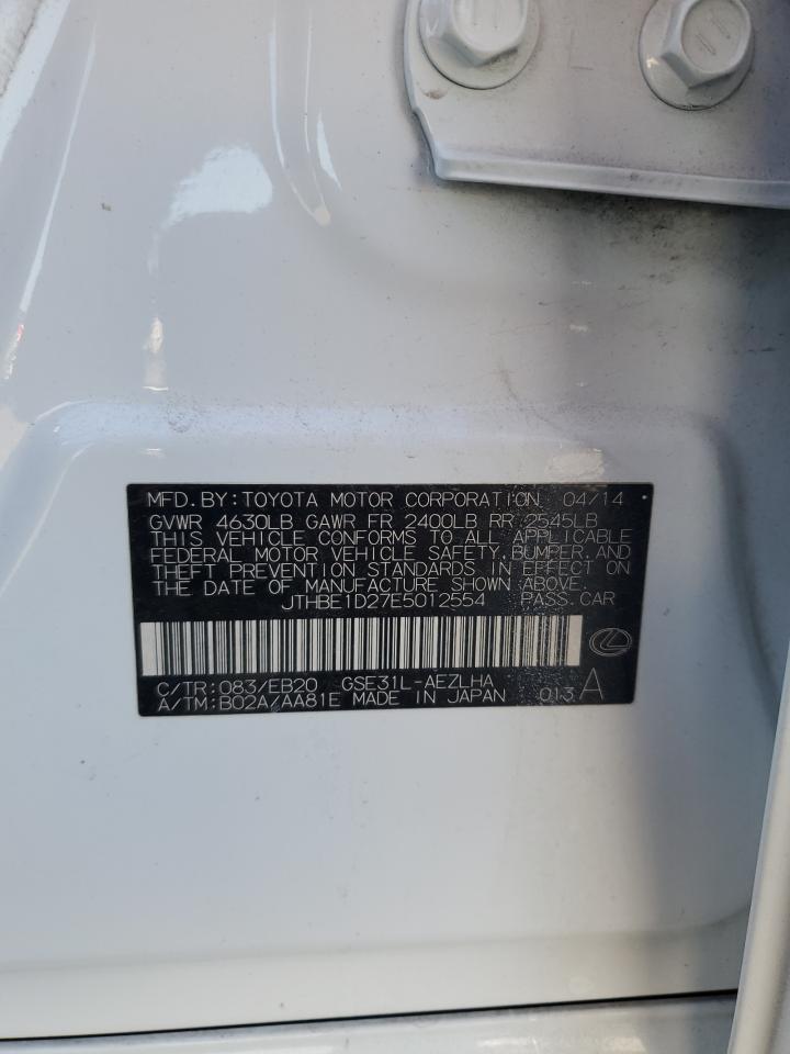 JTHBE1D27E5012554 2014 Lexus Is 350