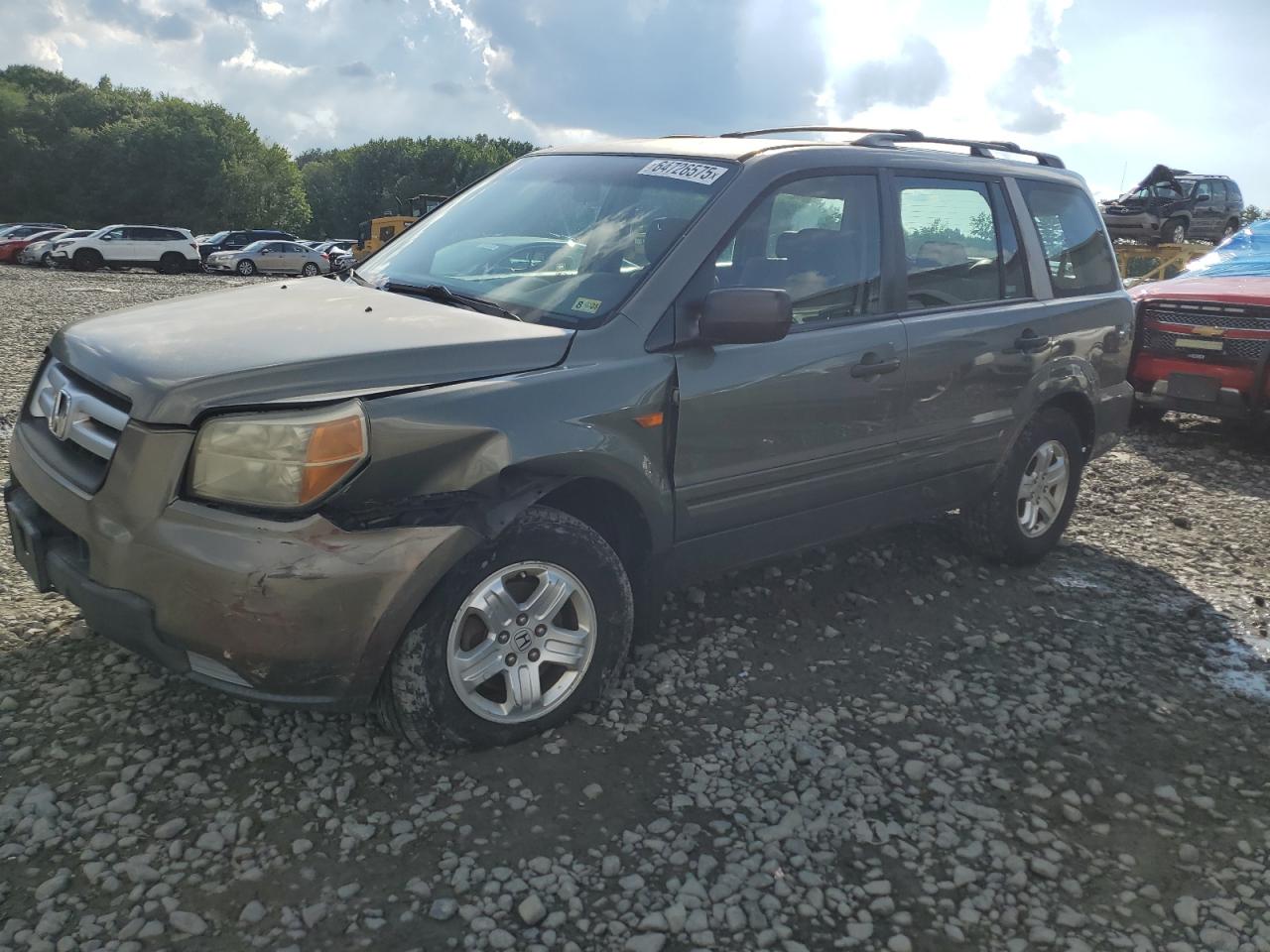 2007 Honda Pilot Lx VIN: 5FNYF18137B029704 Lot: 64726575