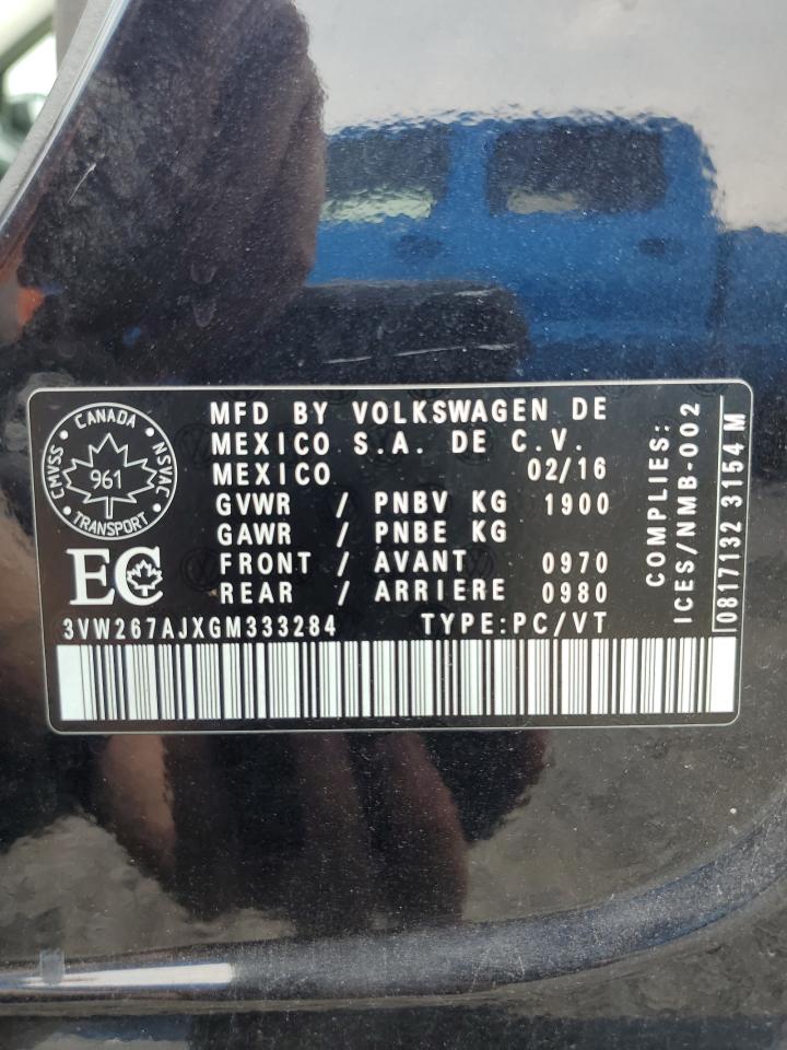 2016 Volkswagen Jetta S VIN: 3VW267AJXGM333284 Lot: 66008095
