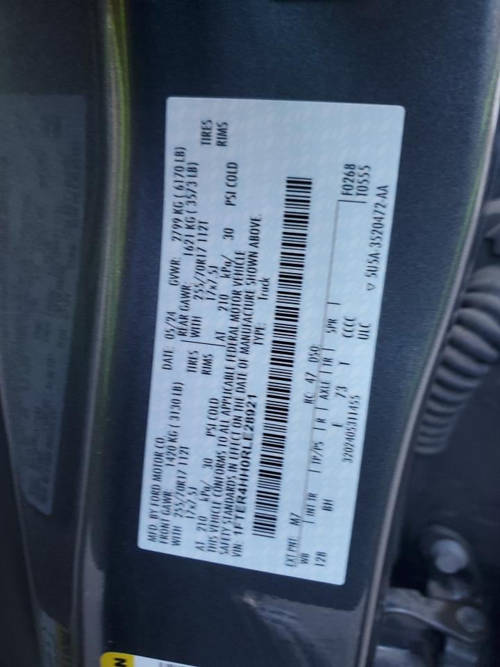 2024 Ford Ranger Xlt VIN: 1FTER4HH0RLE28921 Lot: 64649355