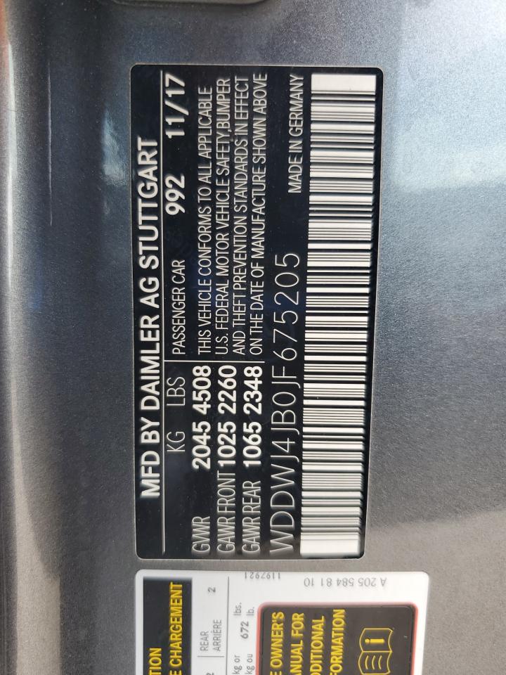 2018 Mercedes-Benz C 300 VIN: WDDWJ4JB0JF675205 Lot: 63075205