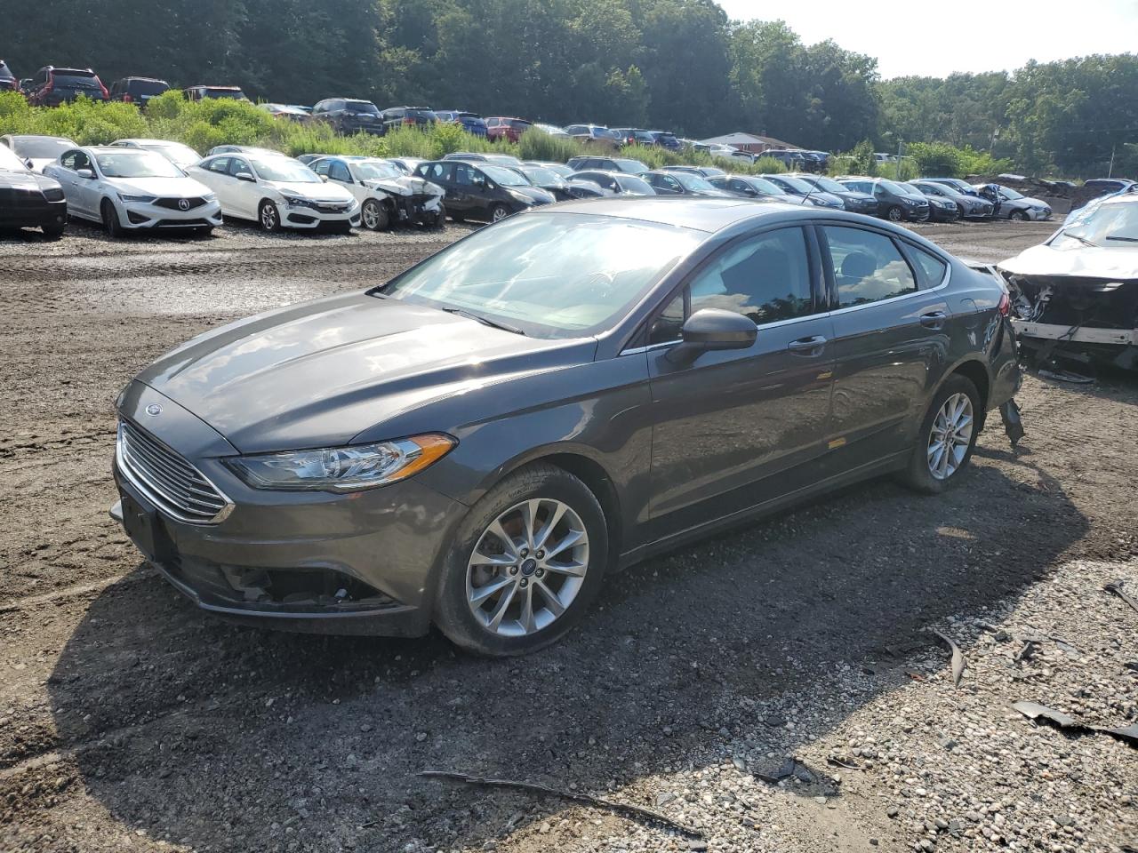 2017 Ford Fusion Se grey null gas 3FA6P0H70HR173705 photo #1