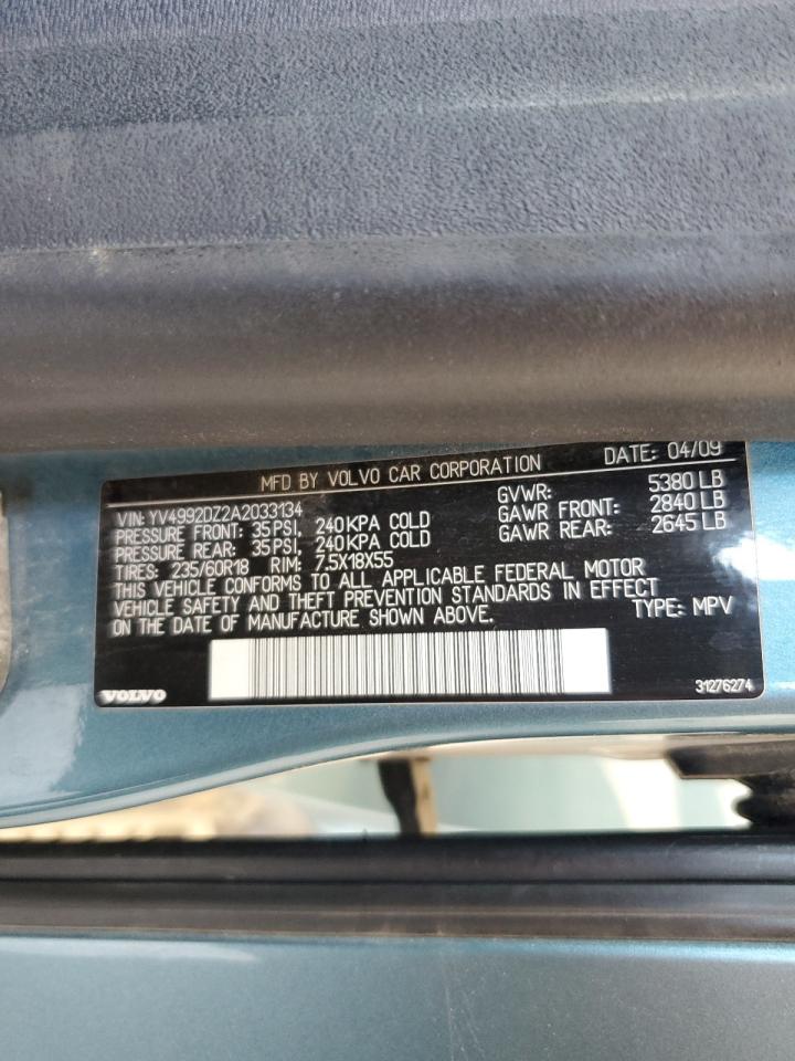 2010 Volvo Xc60 T6 VIN: YV4992DZ2A2033134 Lot: 61141465