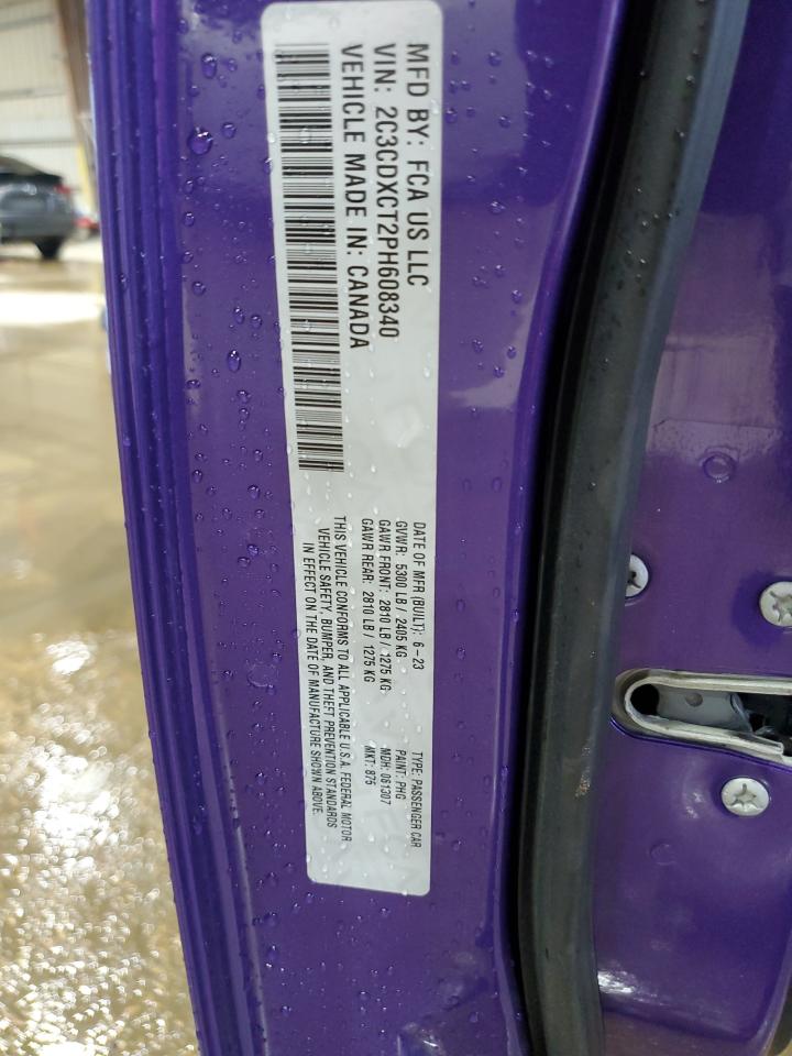 2023 Dodge Charger R/T VIN: 2C3CDXCT2PH608340 Lot: 65420975