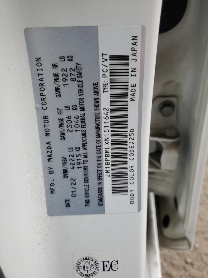 2022 Mazda 3 Premium VIN: JM1BPBMLXN1511642 Lot: 63913195