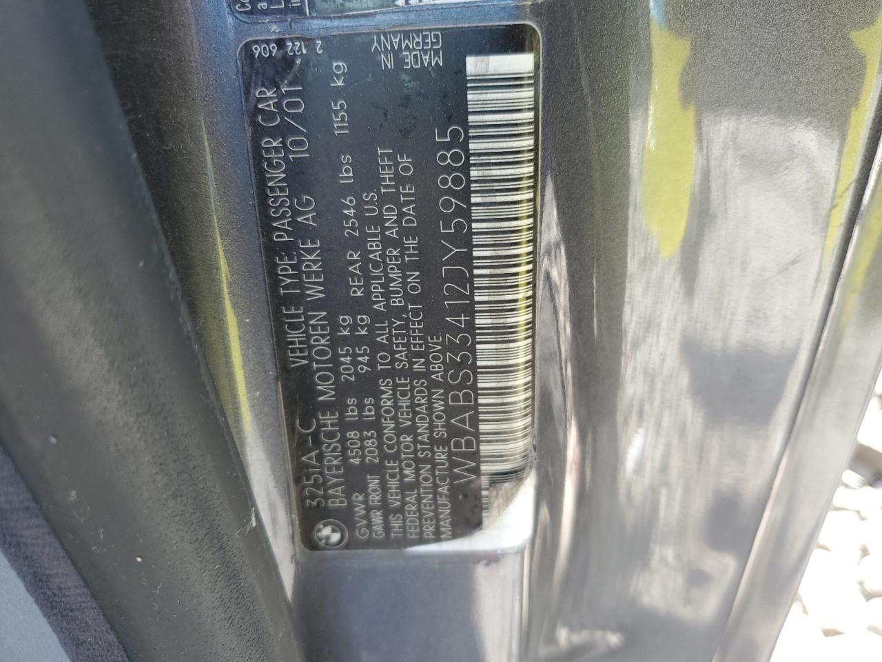 wbabs33412jy59885 WBABS33412JY59885 2002 BMW 325 Ci