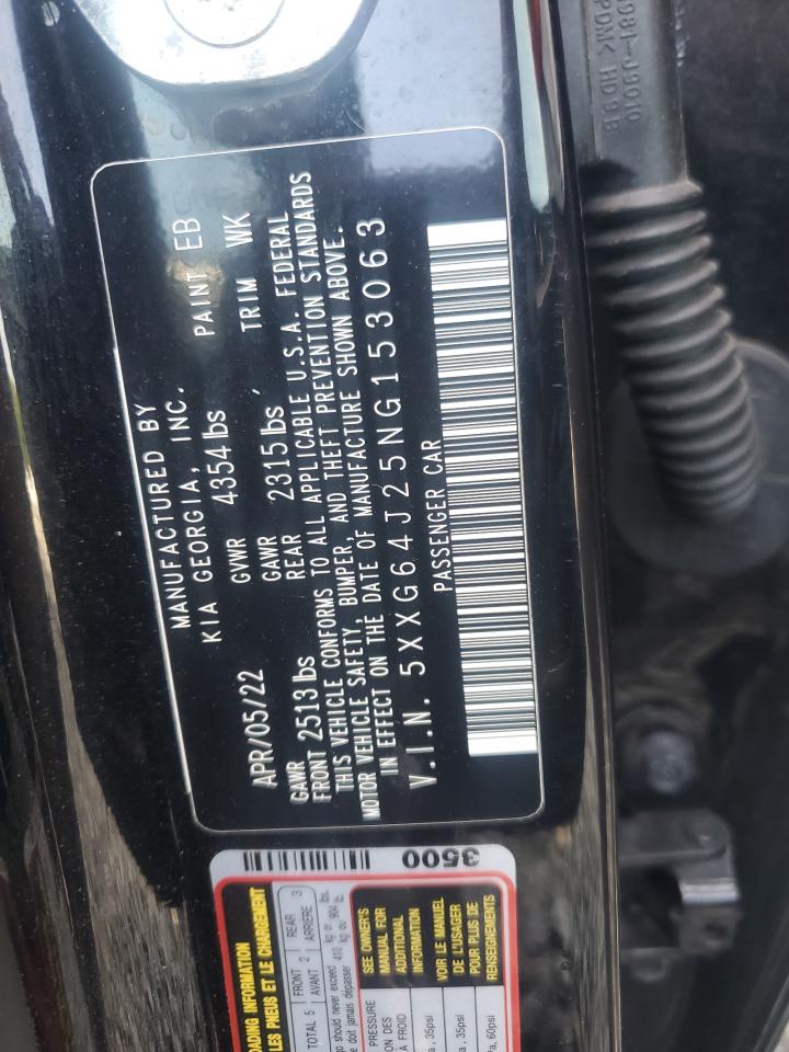 2022 Kia K5 Gt Line VIN: 5XXG64J25NG153063 Lot: 66743925