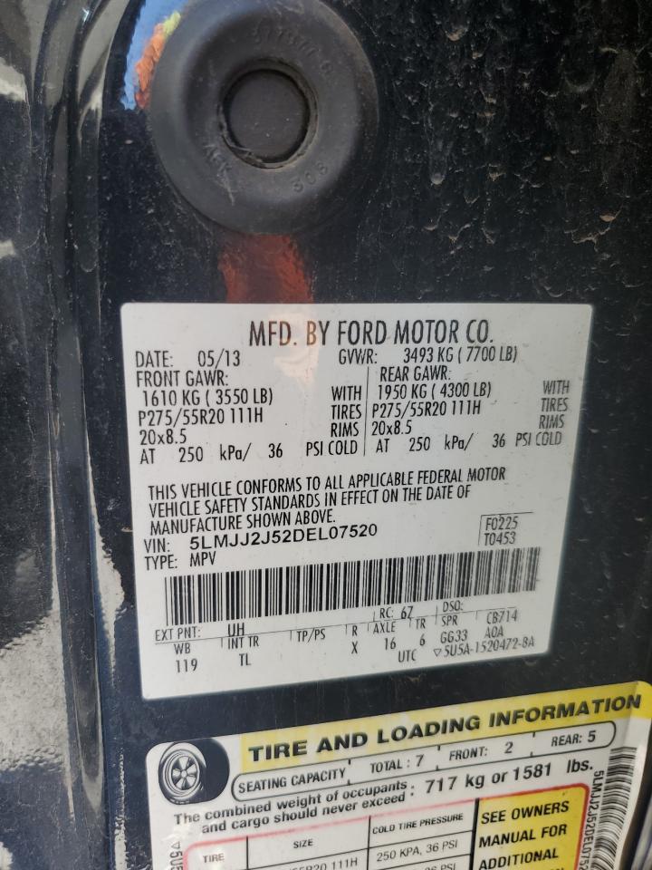 2013 Lincoln Navigator VIN: 5LMJJ2J52DEL07520 Lot: 66703865