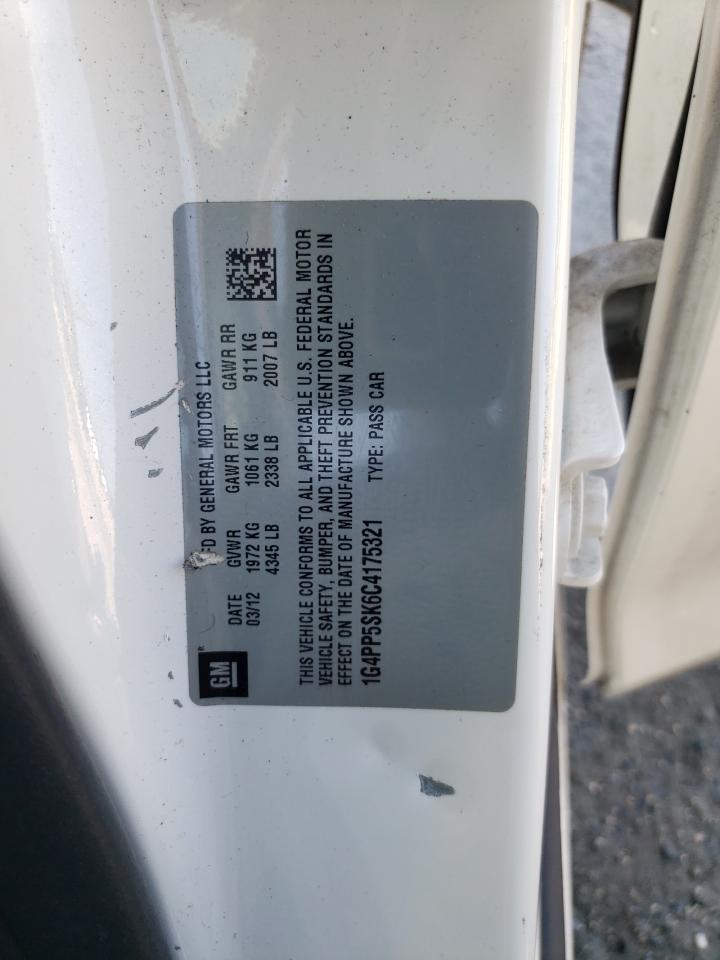 2012 Buick Verano VIN: 1G4PP5SK6C4175321 Lot: 66145285