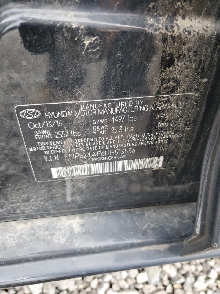 2017 Hyundai Sonata Se VIN: 5NPE24AF6HH513536 Lot: 65274965
