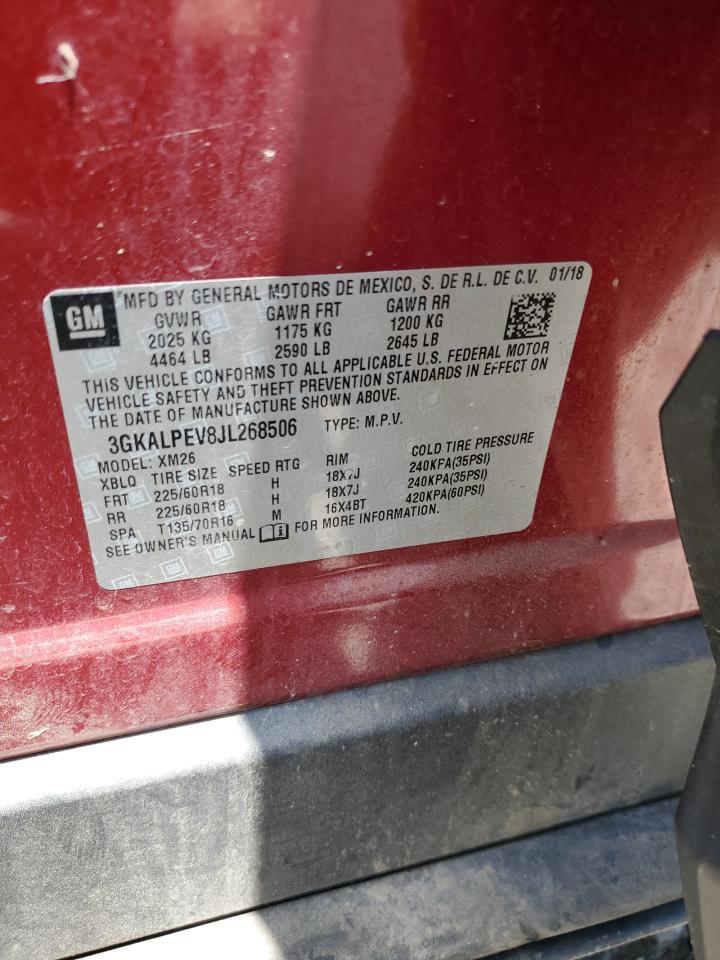 2018 GMC Terrain Slt VIN: 3GKALPEV8JL268506 Lot: 63851695
