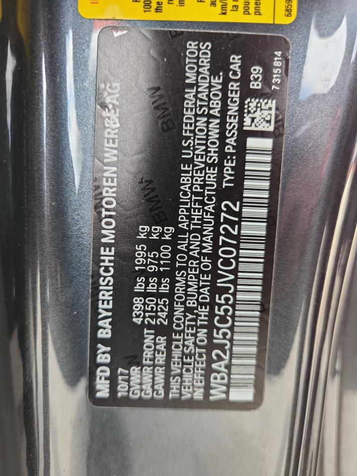 wba2j5c55jvc07272 WBA2J5C55JVC07272 2018 BMW M240I