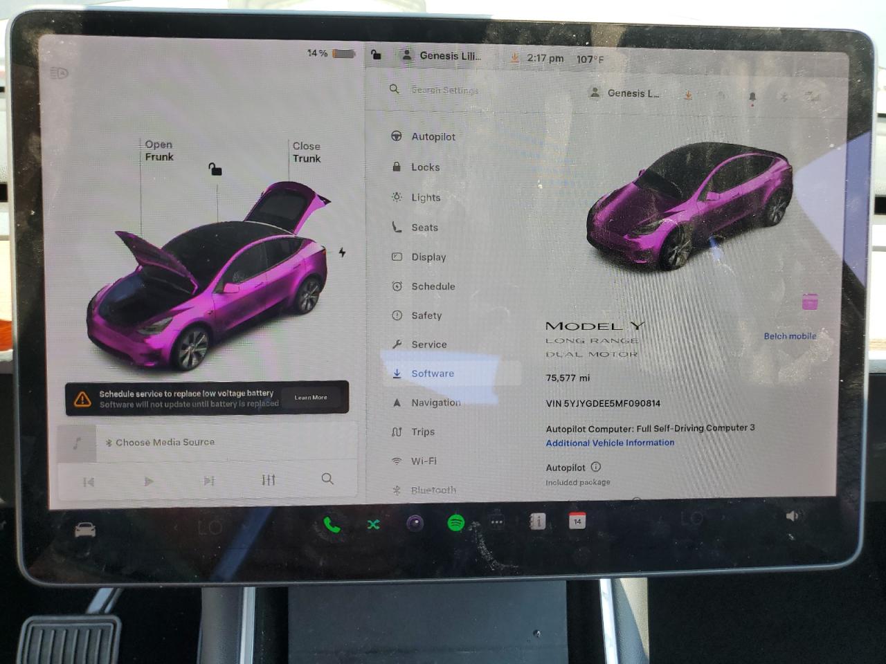 2021 Tesla Model Y VIN: 5YJYGDEE5MF090814 Lot: 64495675