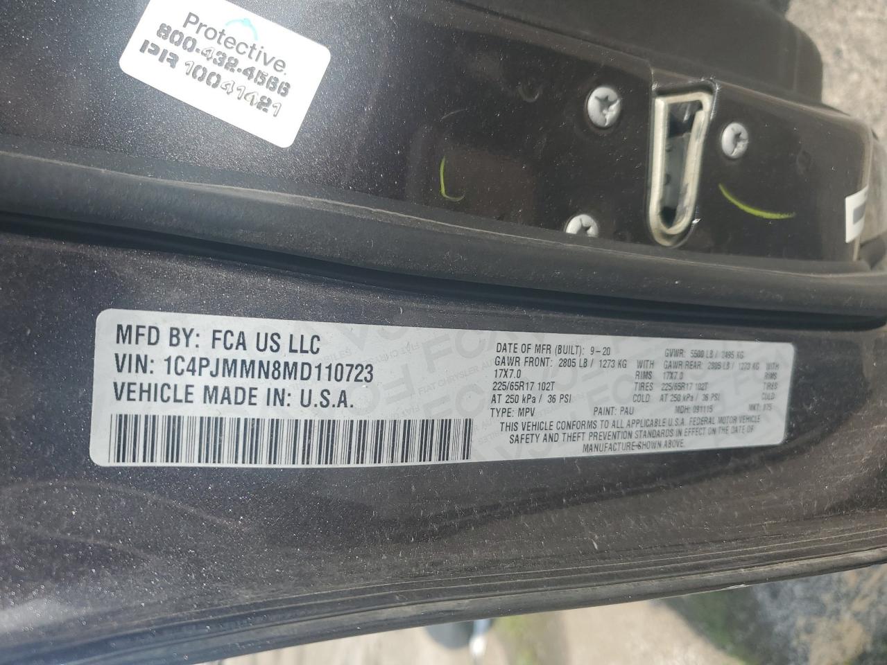 2021 Jeep Cherokee Latitude Lux VIN: 1C4PJMMN8MD110723 Lot: 65751095