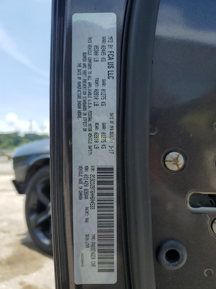 2017 Dodge Challenger R/T VIN: 2C3CDZBT6HH604533 Lot: 64678085