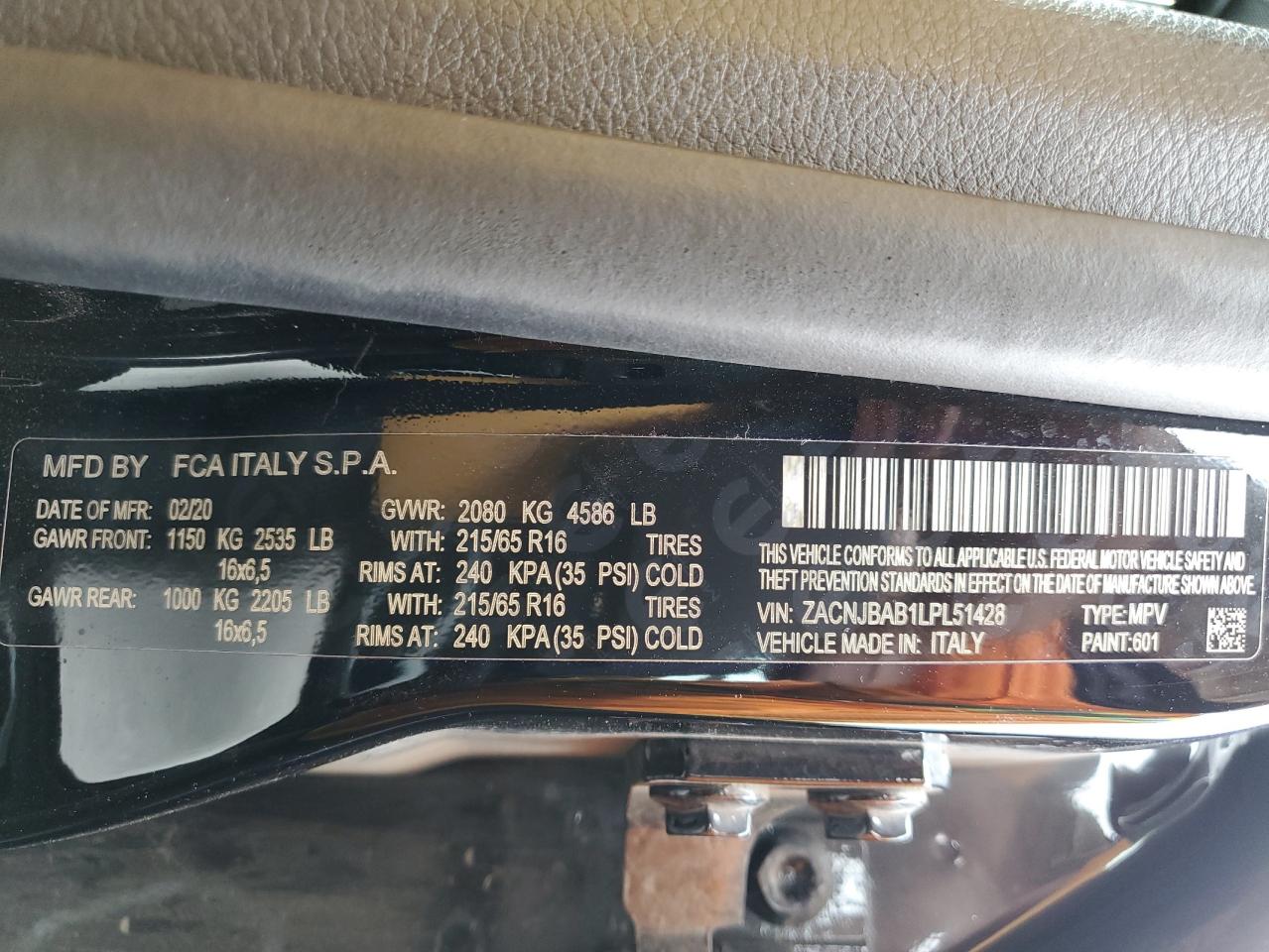 2020 Jeep Renegade Sport VIN: ZACNJBAB1LPL51428 Lot: 64790795