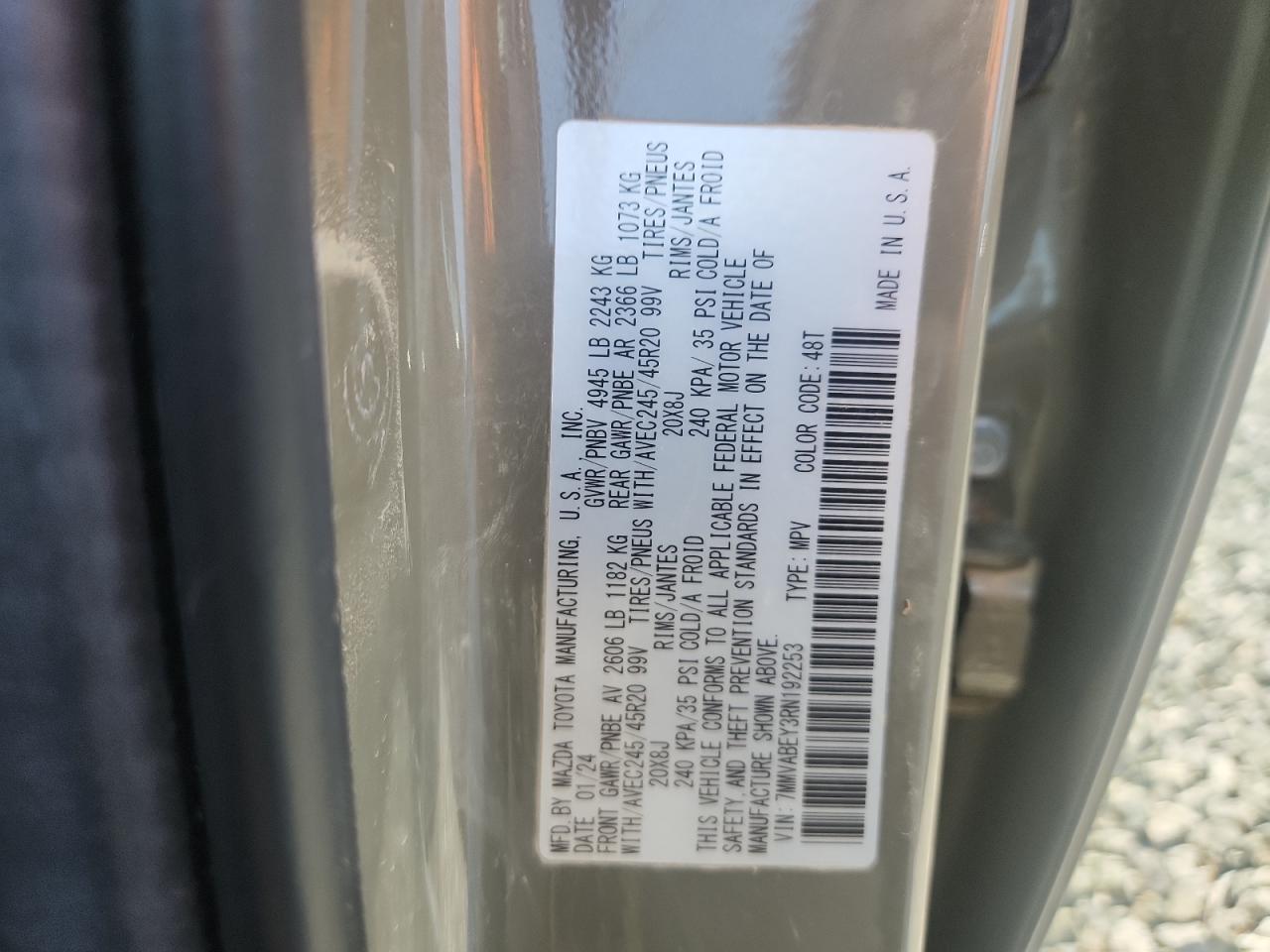 2024 Mazda Cx-50 Premium Plus VIN: 7MMVABEY3RN192253 Lot: 64042215