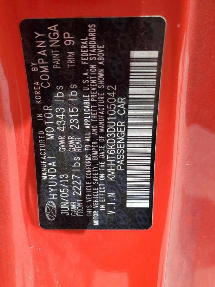 2013 Hyundai Genesis Coupe 2.0T VIN: KMHHT6KD3DU105042 Lot: 64354805