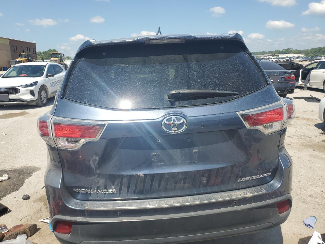 2016 Toyota Highlander Limited VIN: 5TDDKRFH7GS247701 Lot: 63768365