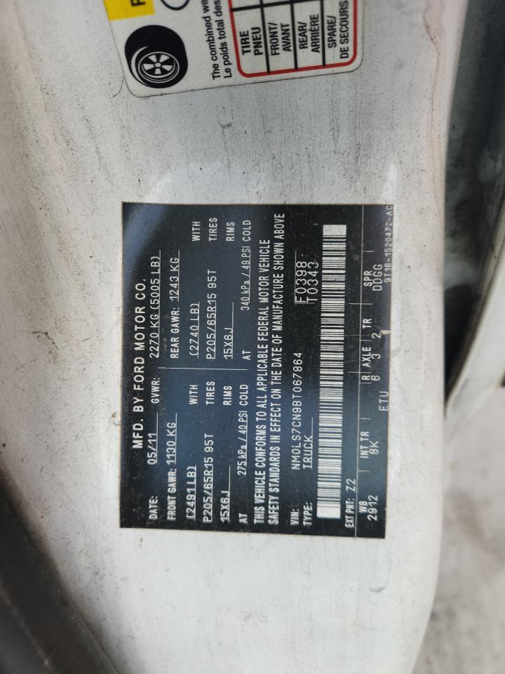 2011 Ford Transit Connect Xl VIN: NM0LS7CN9BT067864 Lot: 63788845