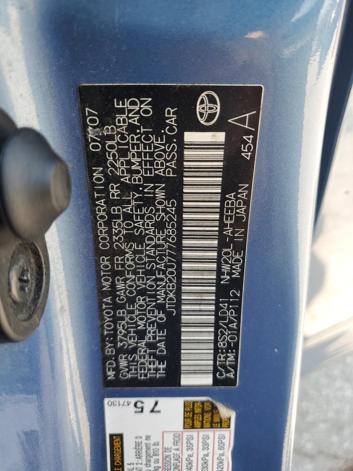 2007 Toyota Prius VIN: JTDKB20U777685245 Lot: 64733425