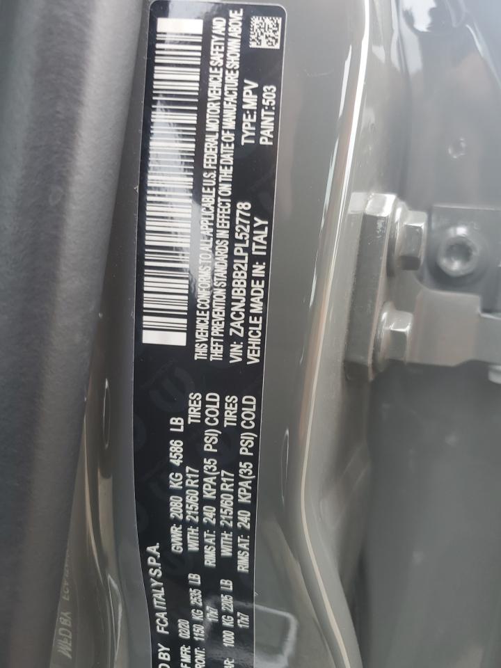 2020 Jeep Renegade Latitude VIN: ZACNJBBB2LPL52778 Lot: 64171105