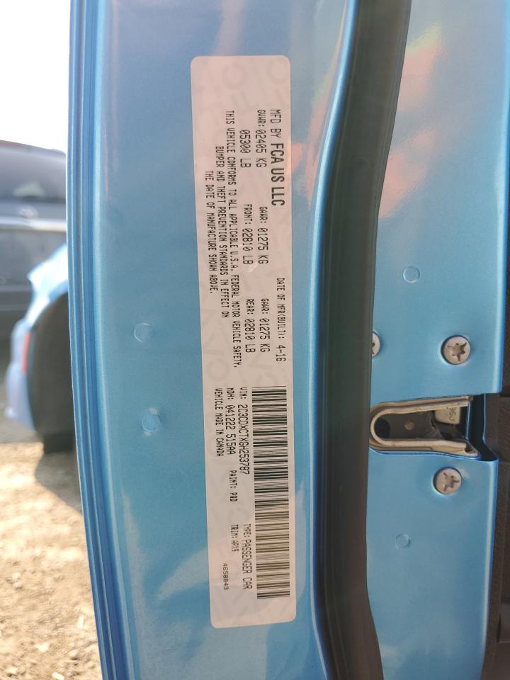 2016 Dodge Charger R/T VIN: 2C3CDXCTXGH253787 Lot: 64250155