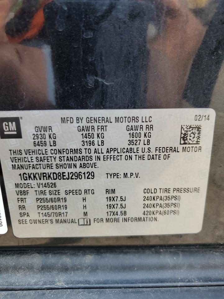 2014 GMC Acadia Slt-1 VIN: 1GKKVRKD8EJ296129 Lot: 64299935