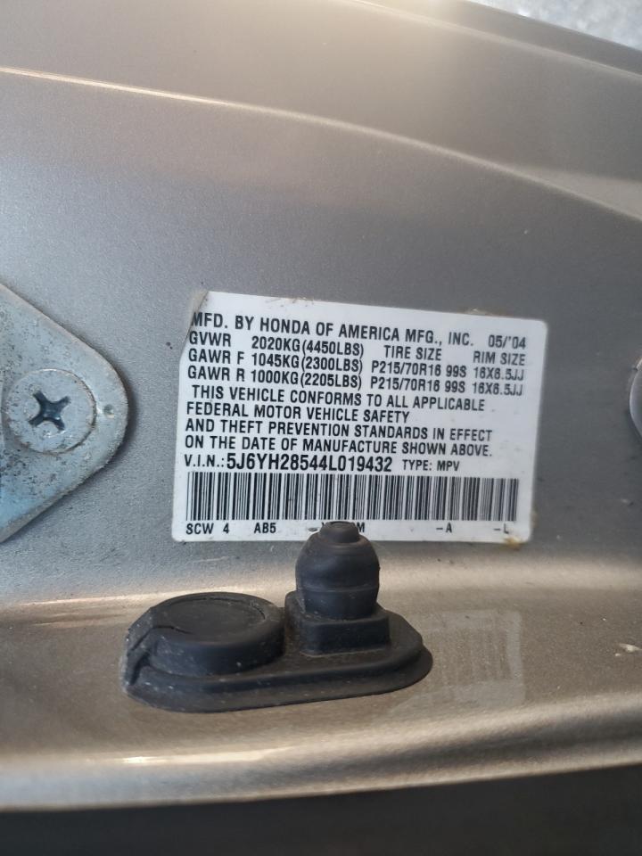 2004 Honda Element Ex VIN: 5J6YH28544L019432 Lot: 63400315