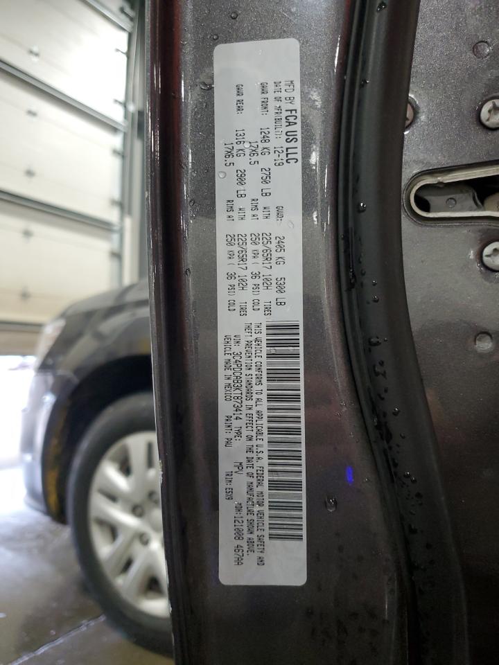 2019 Dodge Journey Se VIN: 3C4PDCAB3KT873414 Lot: 65546175