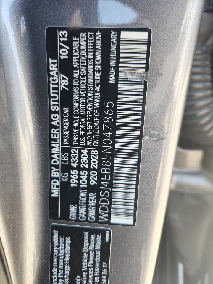 wddsj4eb8en047865 WDDSJ4EB8EN047865 2014 Mercedes-Benz Cla 250